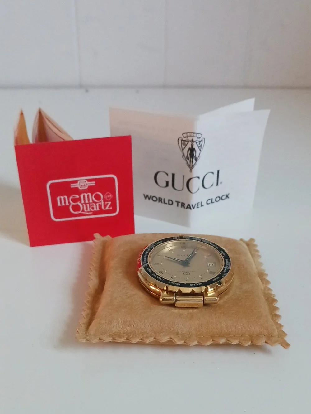 GUCCI NIB TRAVEL POCKET ALARM WATCH